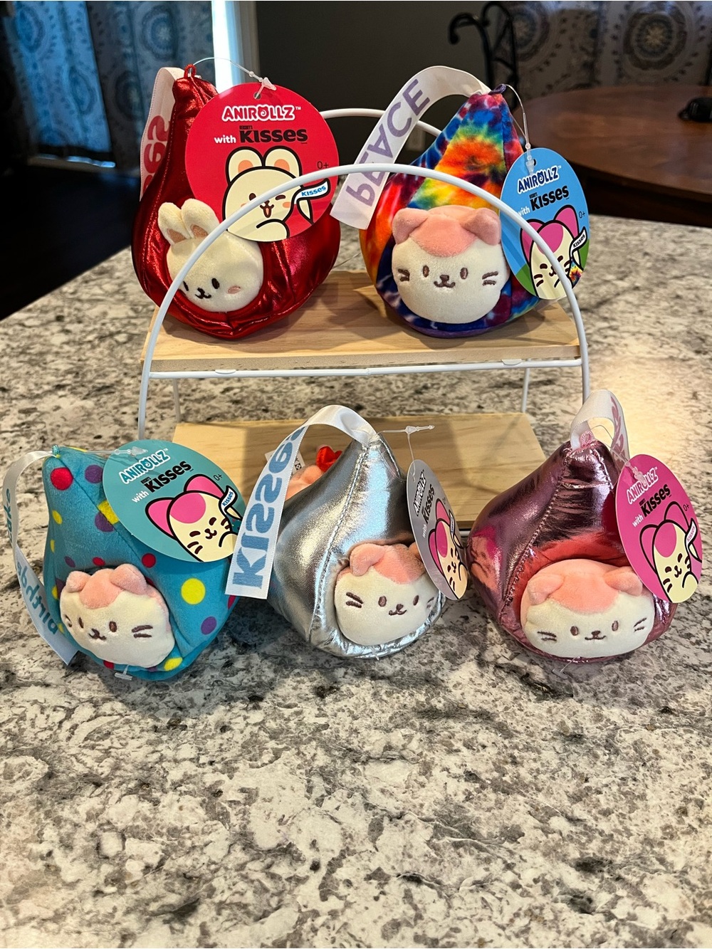 Anirollz x Hershey Kisses Kittiroll Cute Character Squishy Animal Plush Toy Set